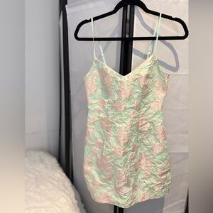 Lulu's Mint and Pink Lace Dress